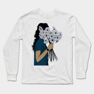 Girl with flowers Long Sleeve T-Shirt